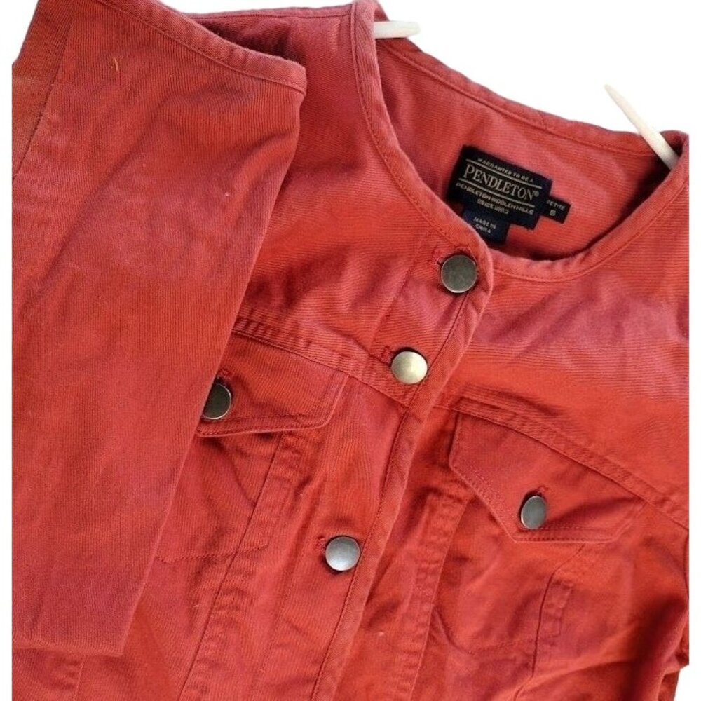 Pendleton Women's Denim Red Size P/S Crop Jacket … - image 1